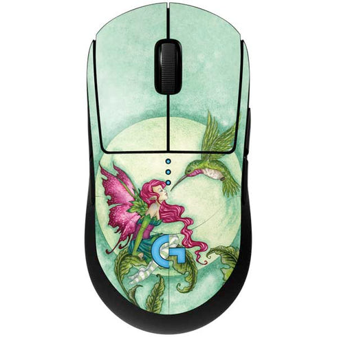 Flirting Fairy and Hummingbird by Amy Brown G Pro Wireless Gaming Mouse Skin